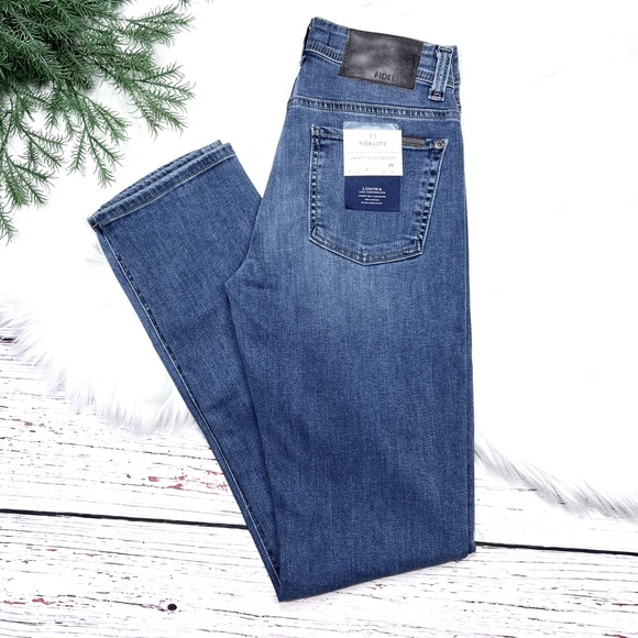 🚫SOLD! NWT🤩 |•FIDELITY DENIM•| Nordstrom Jimmy Slim Straight Leg Jeans - Picture 4 of 16